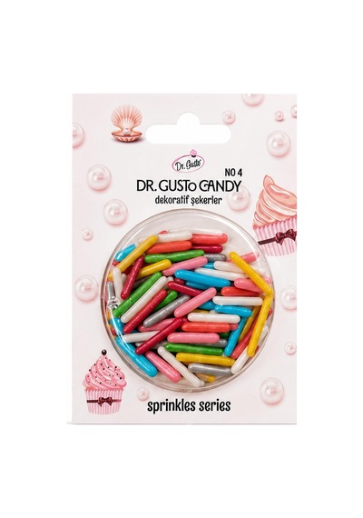 Dr. Gusto Çubuk Mix Karışık Renkli Pasta Süsleme Şekeri