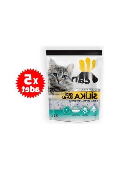 Silika Kristal Kedi Kumu - 5 Adet, 3.8 Lt
