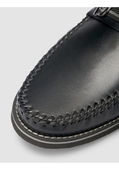 Cabani Miramar %100 Hakiki Deri Siyah Erkek Loafer