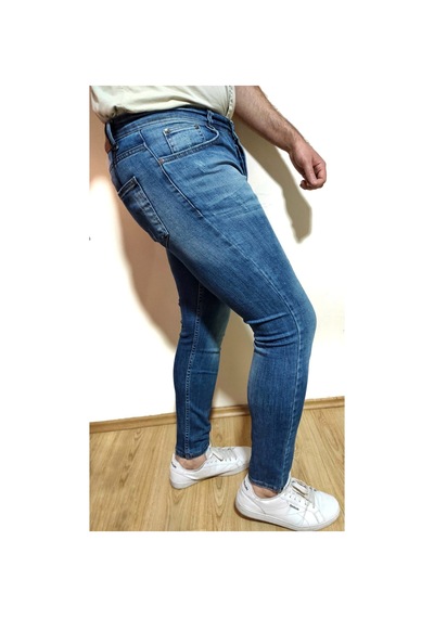 Çello Mello Erkek Mavi Kot Kaliteli Likralı Pantolon Mavi Mavi