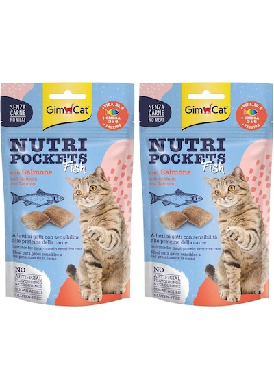 Gimcat Kedi Ödül Tableti Np Fish With Salmon 60 Gr 2li Paket