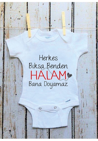 Babylimon 41 Günlük Oldum Baskılı Bebek Body Zıbın Beyaz - 133091412 Beyaz