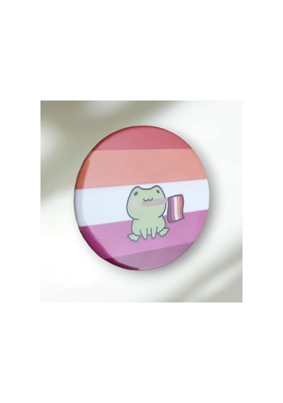 Ms Major Selection Pride Flag Lesbian Frog Buton Rozet Genel