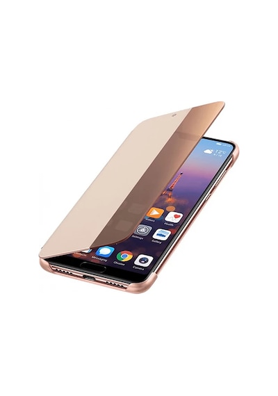Huawei Y6 2019 Yarım Cam Kapaklı Kılıf Rose Gold