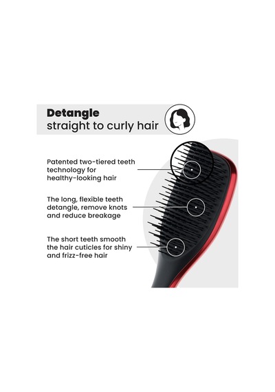 The Devil Wears Prada Ultimate Detangler Kırmızı Chrome Saç Fırçası Tarak Mini Boy