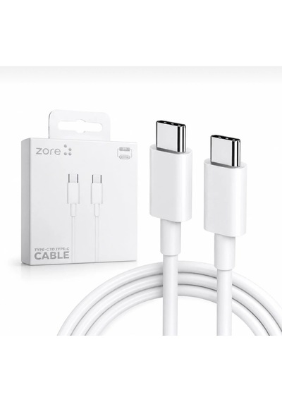 Type-c Kablo 65w Pd Hızlı Şarj Samsung Uyumlu Xiaomihuawei Uyumlu 1 Metre Beyaz Apple Uyumlu iPhone 15 16 17 18 Plus Pro Max Uyumlu Hızlı Şarj Kablosu 100 Cm