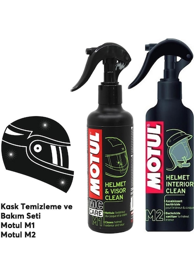 Motul M1 + M2 Kask Vizör Bakım ve Temizleme Seti 250 Ml