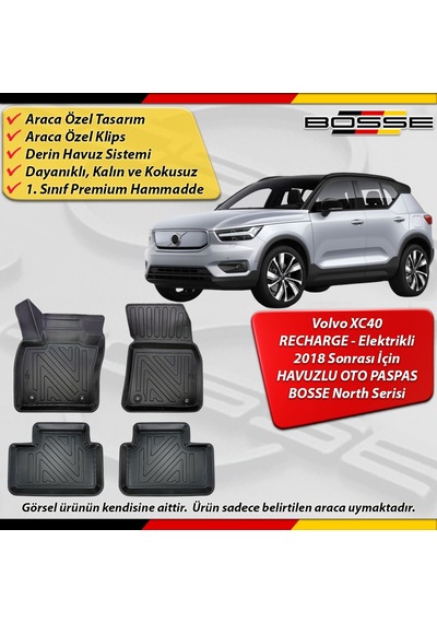 Volvo Xc40 Paspas Elektrikli Recharge Araca Özel 2018 Ve Sonrası Derin Havuzlu Bosse North Serisi