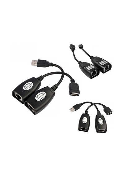 Luve Store Usb 2.0 Rj45 Uzatma Adaptörü 45 Metre Cat5 Cat6 Usb Extender
