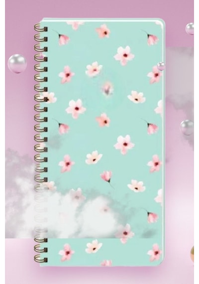 13x21 Cm Çizgisiz 96 Yaprak Sert Karton Kapak Telli Defter 60 Gr Beyaz Kağıt Sarı