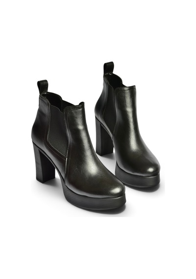 Fox Shoes Z996291509 Siyah Kalın Topuklu Kadın Bot