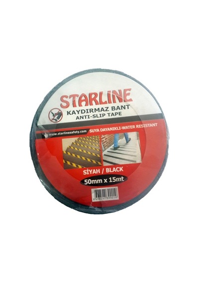 Kaydırmaz Bant 50 Mm 15 Metre Siyah Renk Yüksek Tutuş Starline Marka Suya Dayanıklı