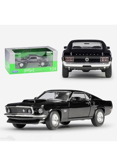 Welly 1969 Ford Mustang Boss 429 Siyah 1 24 Model Araba