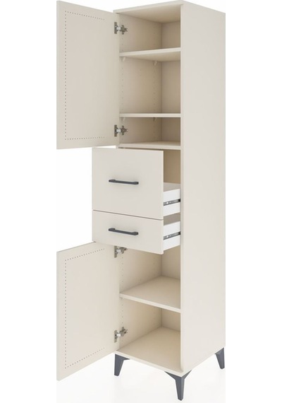 Hyperion Dolap 4 Raflı 2 Çekmeceli 2 Kapaklı 44x44x195 Aytaşı... Aytaşı