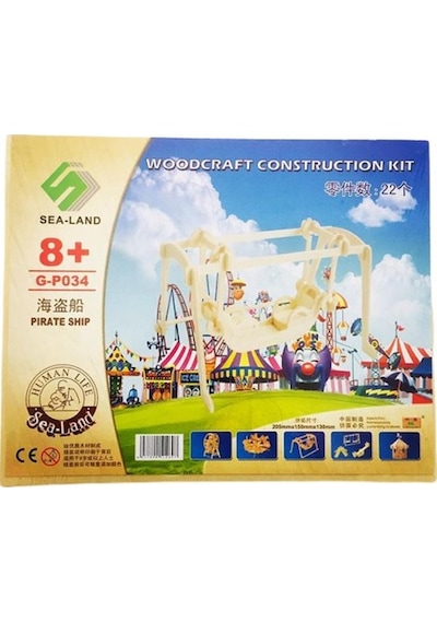 3D Ahşap Salıncak Maket Puzzle 22 Parça