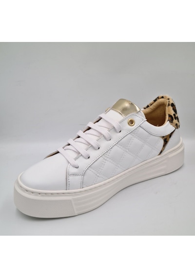 Mammamia D25ka-7305 Beyaz Hakiki Deri Kadın Deri Sneaker Beyaz