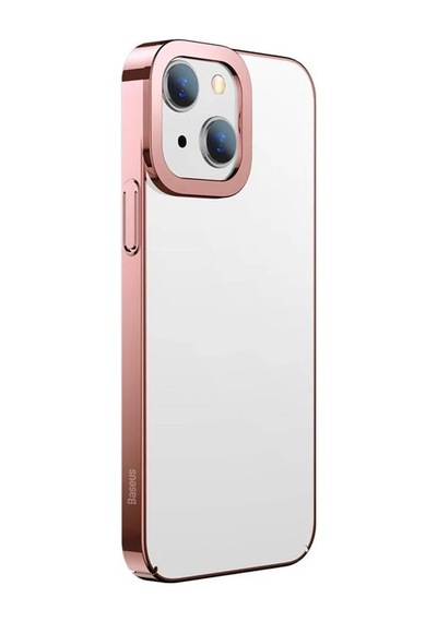 Baseus Glitter İphone 13 6.1inç Kılıf Renkli Kenar Şeffaf Silikon- 5775 Mh-hs8123-1497