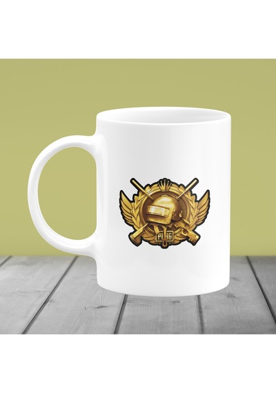 Beyaz Pubg Baskılı Kupa