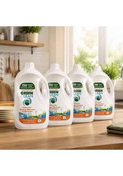 Green Clean Bulaşık Makinesi Jel Deterjanı 3 L 4'lü Paket
