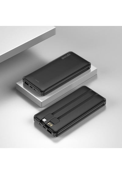 Shaza 10.000 Mah 4in1 Smart Chip Powerbank Siyah