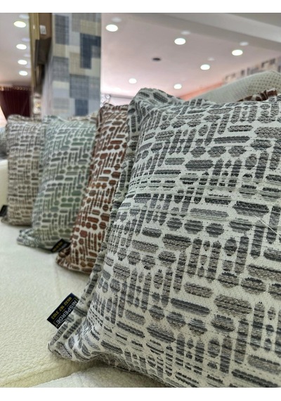 Nivemeshome Elyaf Dolgulu Kırlent 45x45 Lisa 04 Gri Gri