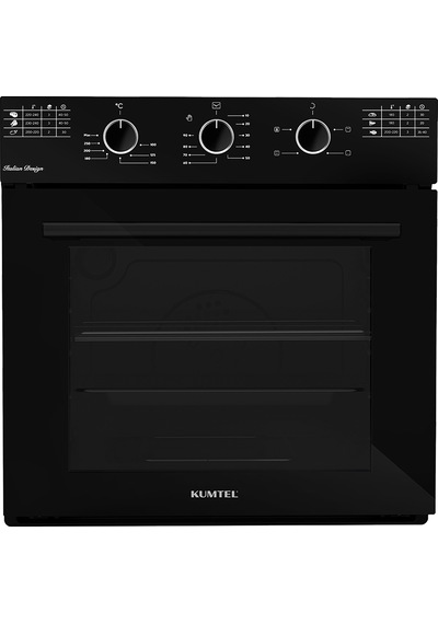 Kumtel B66-SF2 MT Italian Design 52 L Cam Ankastre Fırın Siyah