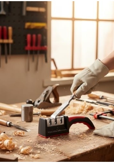 Mutfak Bıçakları İçin Bıçak Bileyiciler - Paslanmaz Çelik 4&apos Ü 1 Arada Mutfak Bıçağı Bileyici - 4 Aşamalı Bileme Yuvalarına Sahip Ergonomik Ve Kullanımı Kolay Bıçak Bileme Kiti -