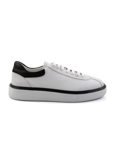 Bambi Beyaz Hakiki Deri Erkek Sneaker E01087115103 Beyaz