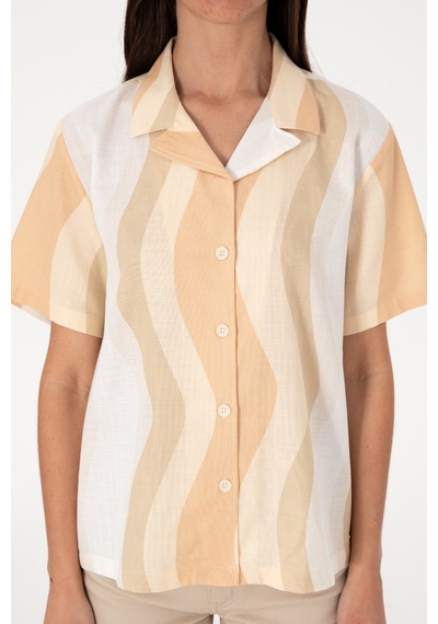 U.s. Polo Assn. Kadın Camel Gömlek Kısa Kollu 50305878-vr015 CAMEL