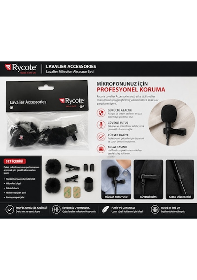 Rycote Lavalier Accessories Profesyonel Yaka Mikrofonu Aksesuarı Made İn Uk