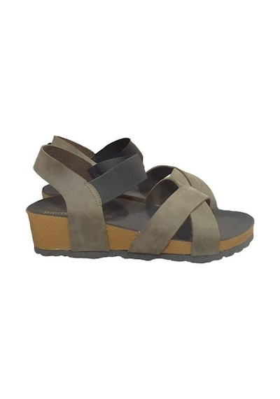 Pierre Cardin Üstü Ayarlı Lastikli Dolgu Topuk Bayan Sandalet 001