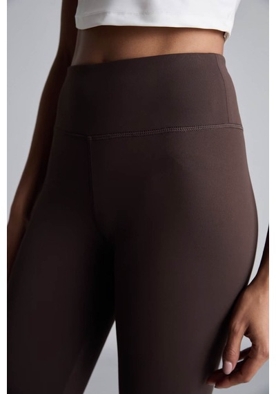 Defacto Ultra Yumuşak Beli Saran Sporcu Kahverengi Kadın Tayt H5291ax/bn338