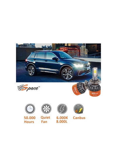 Led Far Ampulü Beyaz 48W 12V 8000Lm H9006 Laam98