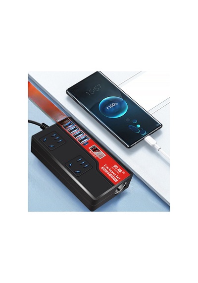 Yemleme Botu Araba Güç İnvertörü Otomatik Güç Dönüştürücü Dc 12v 4 Usb Podijital Ekran Araba Güç Adaptörleri
