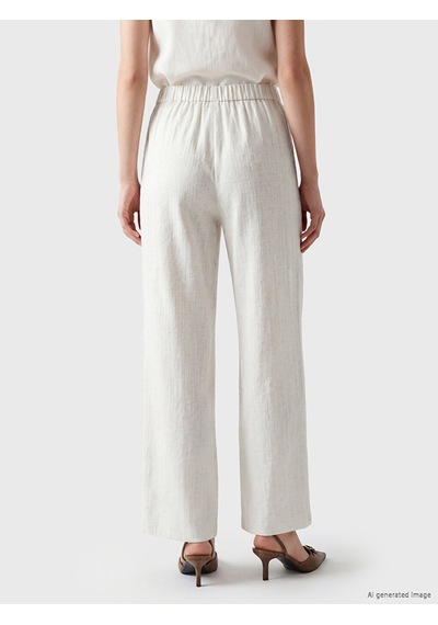 Lcw Comfort Beyaz Beli Lastikli Kadın Pantolon
