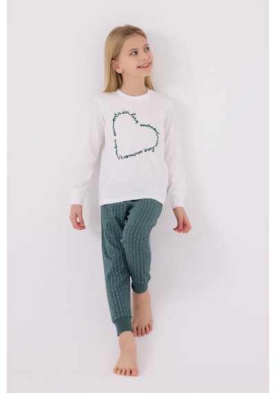 Arnetta 3050 Garson Kız Çocuk Love Uzun Kol Pijama Takım 001