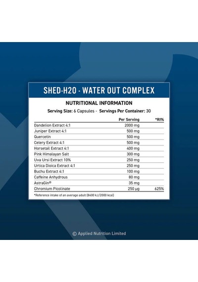 Applied Nutrition Shed-h2o - Water Out Complex Fat Burner Su Atı