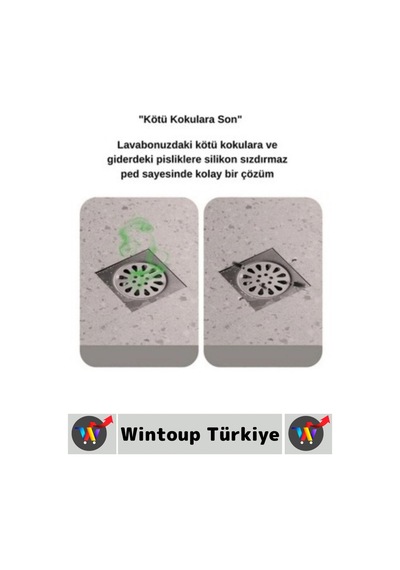 Lavabo Banyo Mutfak Pas Küf Tutmaz Sevimli Ayı Figür Koku Önleyici Kulplu Esnek Silikon Gider Kapağı