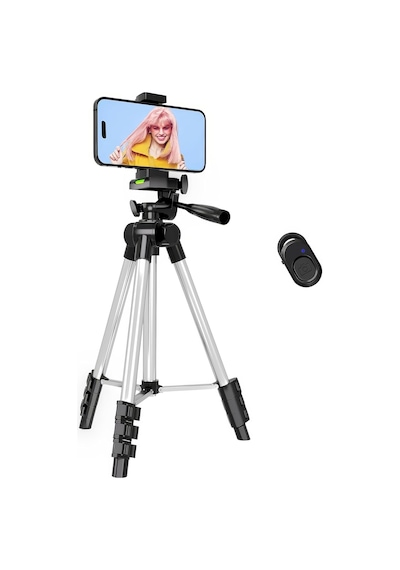 Infomax Telefon Tripodu 33-110cm Katlanabilir Tripod Telefon Tutucu, 360 Döner Başlık, Bluetooth Kumandalı Selfie Çubuğu, İos/android Uyumlu, Kamera Ve Gopro İle Kullanılabilir