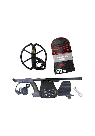 Rdr Gold Dedektör Altın Dedektörü - 18khz 27cm Başlıklı Ve Ninja Xxl Çanta Hediyeli Paket