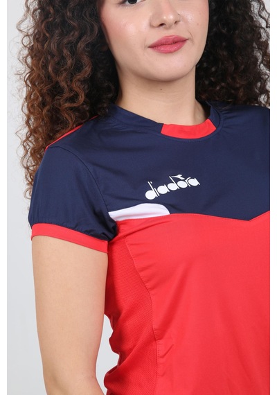 Diadora Aris Kadın Tişört Kırmızı Lacivert