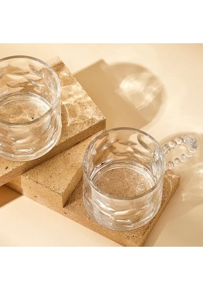 Ringo Stone 2&apos Li Cam Kupa 325 Ml Açık Ahşap