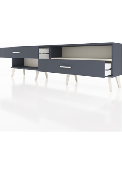 Arges Tv Ünitesi Tek Raflı 2 Çekmeceli 176x30x51 Antrasit-aytaşı/antrasit Aytası/antrasıt Arges Tv Ünitesi Tek Raflı 2 Çekmeceli 176x30x51 Antrasit-aytaşı/antrasit Aytası/antrasıt
