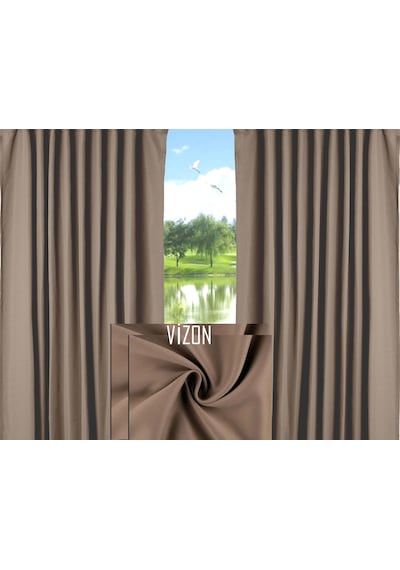 En 140 Cm Boy 200 Cm Pilesiz Blackout Karartma Fon Perde.vizon Re Vizon