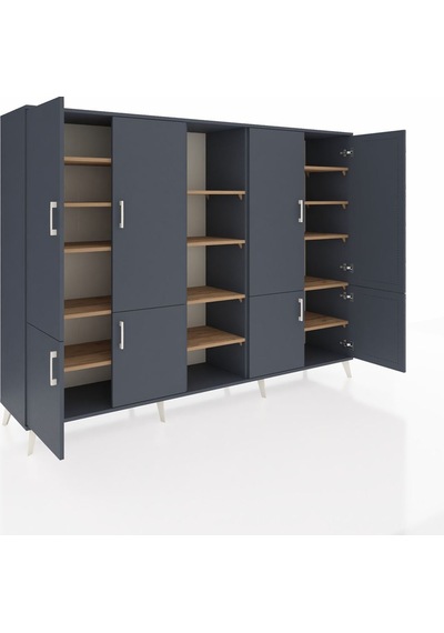 Hyperion Dolap 14 Raflı 8 Kapaklı 220x44x163 Antrasit-antrasit/ça Antrasit-antrasit/çam Hyperion Dolap 14 Raflı 8 Kapaklı 220x44x163 Antrasit-antrasit/ça Antrasit-antrasit/çam