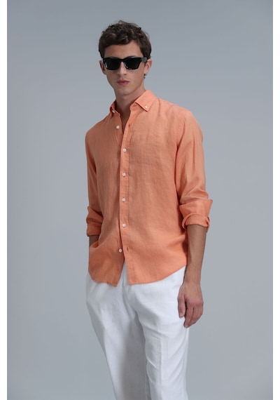 Lufian Erkek Pitaya Basic Comfort Fit Gömlek 111010611 Oranj Turuncu
