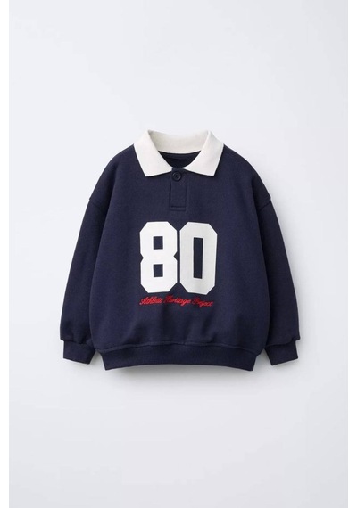 Erkek Çocuk Polo Yaka Sweatshirt Ve Eşofman Altı Lacivert