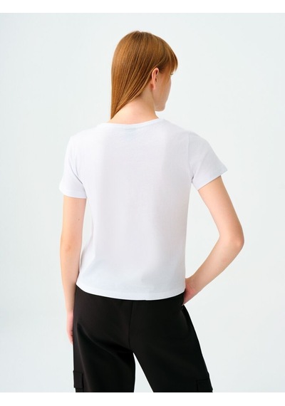 LOFT Regular Fit Kadın Tshirt K.kol Lf2037129 Q1.v1 Beyaz