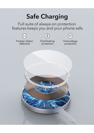 Halolock 15w Mini Magsafe Şarj Cihazı Beyaz