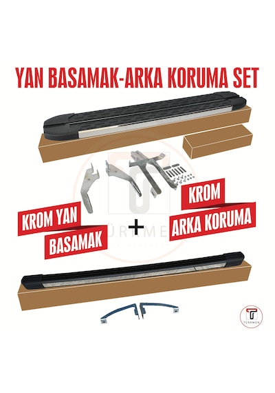 Türkmen Peugeot Rifter Yan Basamak-arka Koruma Set 2019 Ve Üzeri